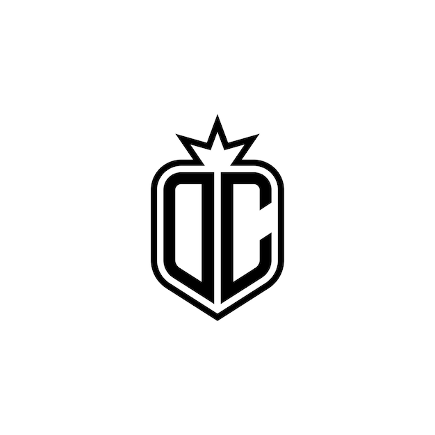DC monograma logotipo diseño carta texto nombre símbolo monocromo logotipo alfabeto carácter simple logotipo