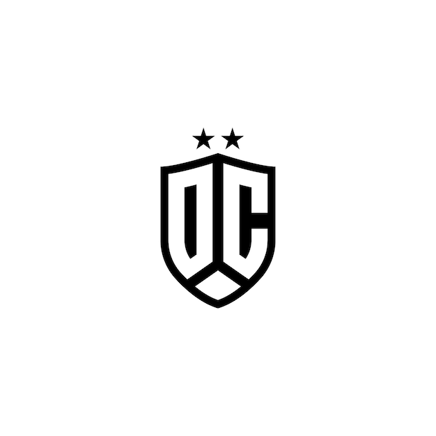 DC monograma logotipo diseño carta texto nombre símbolo monocromo logotipo alfabeto carácter simple logotipo