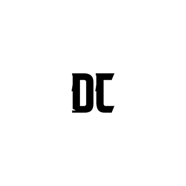 DC monograma logotipo diseño carta texto nombre símbolo monocromo logotipo alfabeto carácter simple logotipo