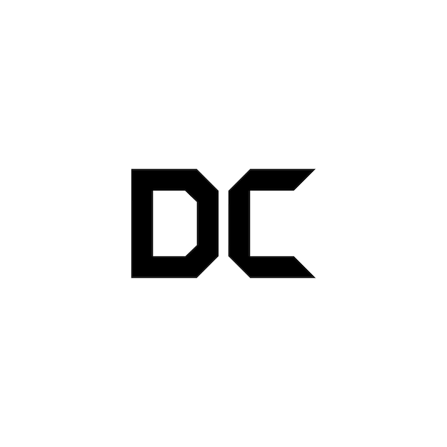 DC monograma logotipo diseño carta texto nombre símbolo monocromo logotipo alfabeto carácter simple logotipo