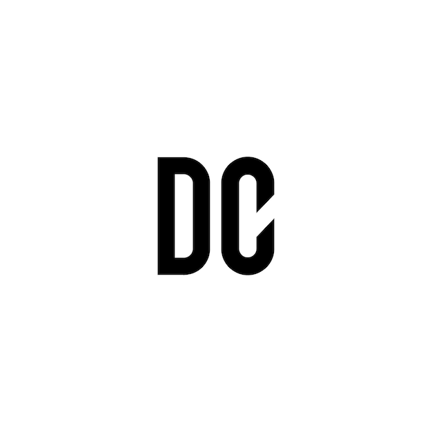 DC monograma logotipo diseño carta texto nombre símbolo monocromo logotipo alfabeto carácter simple logotipo