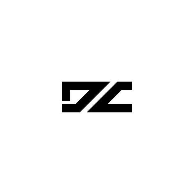 DC monograma logotipo diseño carta texto nombre símbolo monocromo logotipo alfabeto carácter simple logotipo