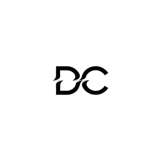 DC monograma logotipo diseño carta texto nombre símbolo monocromo logotipo alfabeto carácter simple logotipo