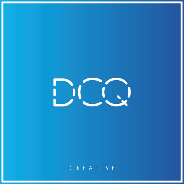 DCQ Premium Vector último diseño de logotipo Diseño creativo de logotipo Ilustración vectorial Logotipo mínimo Monograma