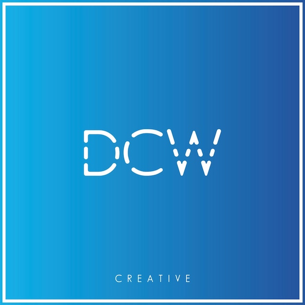 DCW Premium Vector último diseño de logotipo creativo Ilustración vectorial de logotipo mínimo monograma