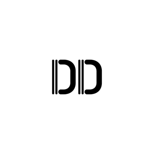 DD monograma logotipo diseño carta texto nombre símbolo monocromo logotipo alfabeto carácter simple logotipo
