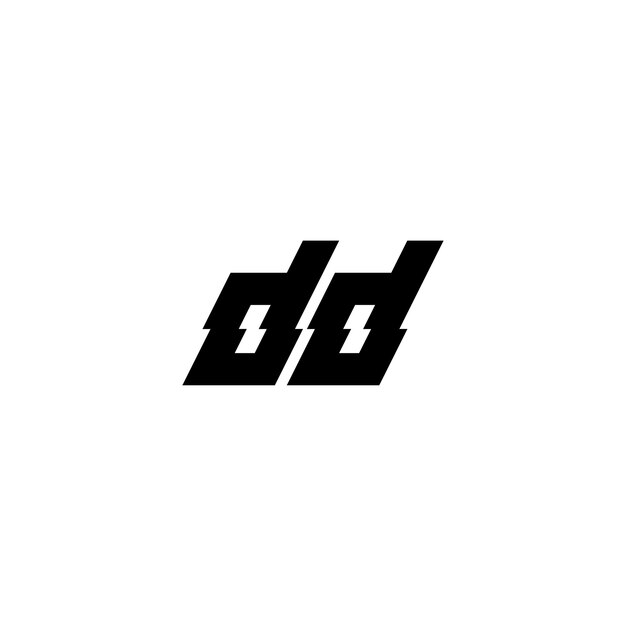 DD monograma logotipo diseño carta texto nombre símbolo monocromo logotipo alfabeto carácter simple logotipo