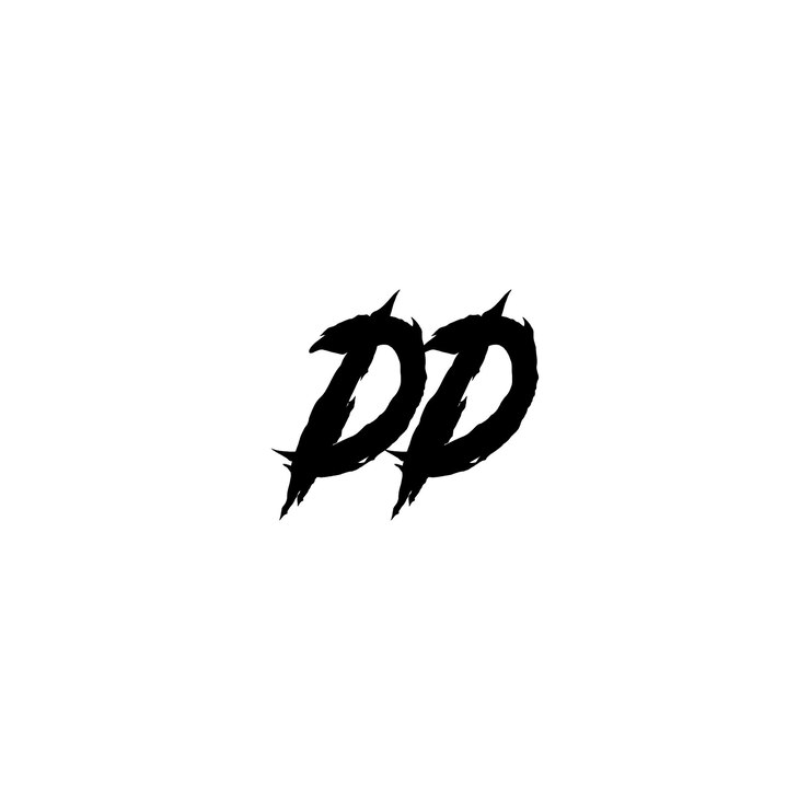 Vector dd monograma logotipo diseño carta texto nombre símbolo monocromo logotipo alfabeto carácter simple logotipo