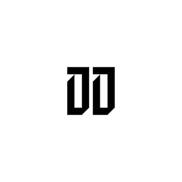 DD monograma logotipo diseño carta texto nombre símbolo monocromo logotipo alfabeto carácter simple logotipo