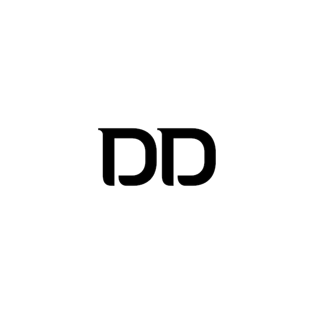 DD monograma logotipo diseño carta texto nombre símbolo monocromo logotipo alfabeto carácter simple logotipo