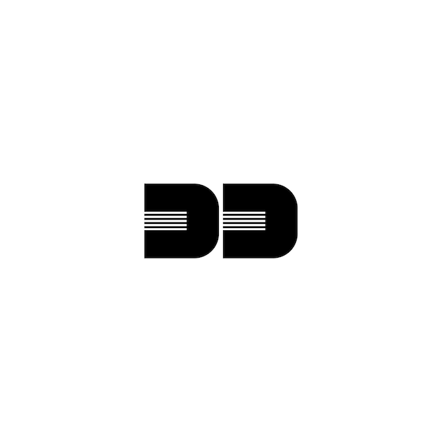 DD monograma logotipo diseño carta texto nombre símbolo monocromo logotipo alfabeto carácter simple logotipo