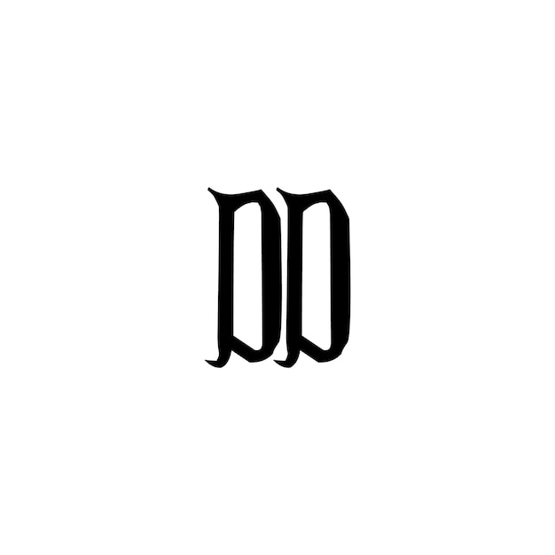 DD monograma logotipo diseño carta texto nombre símbolo monocromo logotipo alfabeto carácter simple logotipo