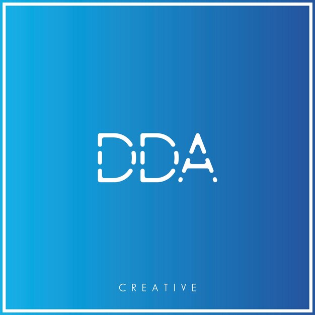 DDA Premium Vector último diseño de logotipo Diseño creativo de logotipo Ilustración vectorial Logotipo mínimo Monograma