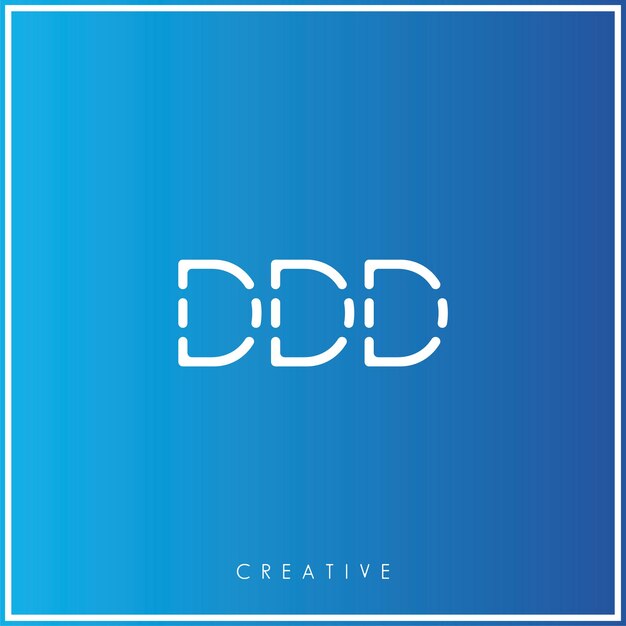 DDD Premium Vector último diseño de logotipo Diseño creativo de logotipo Ilustración vectorial Logotipo mínimo Monograma