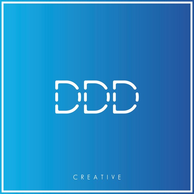 DDD Premium Vector último diseño de logotipo Diseño creativo de logotipo Ilustración vectorial Logotipo mínimo Monograma