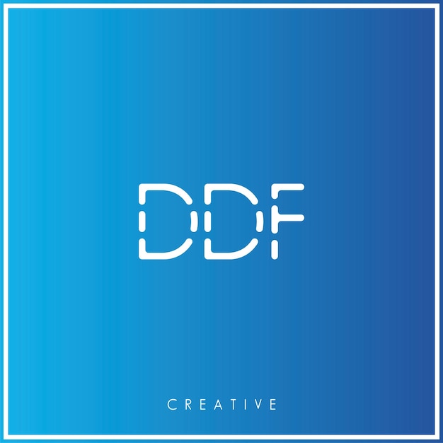 DDF Premium Vector último diseño de logotipo Diseño creativo de logotipo Ilustración vectorial Logotipo mínimo Monograma