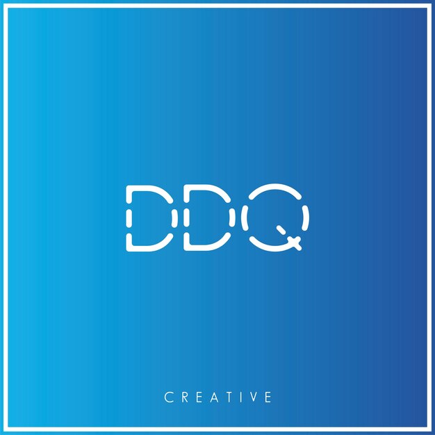 DDQ Premium Vector último diseño de logotipo Diseño creativo de logotipo Ilustración vectorial Logotipo mínimo Monograma