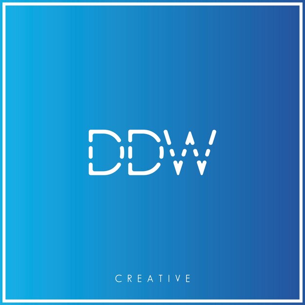 DDW Premium Vector último diseño de logotipo Diseño creativo de logotipo Ilustración vectorial Logotipo mínimo Monograma