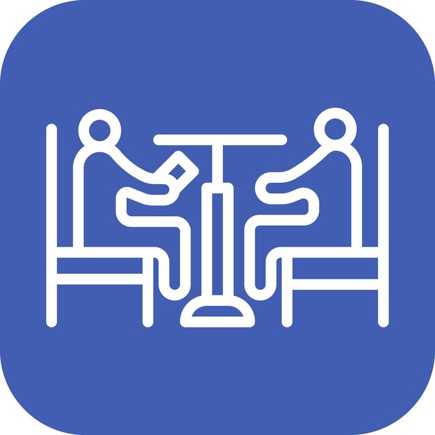 Debajo de la tabla Deal icono imagen vectorial se puede utilizar para la corrupción