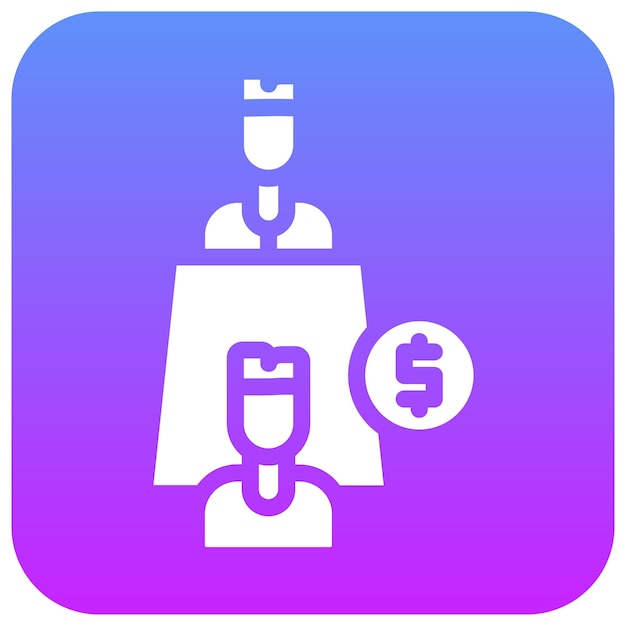 Debajo de la tabla Deal ilustración del icono vectorial del conjunto de iconos de corrupción