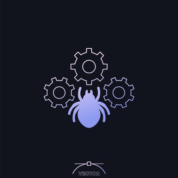 Debugando o probando el icono del vector con un error