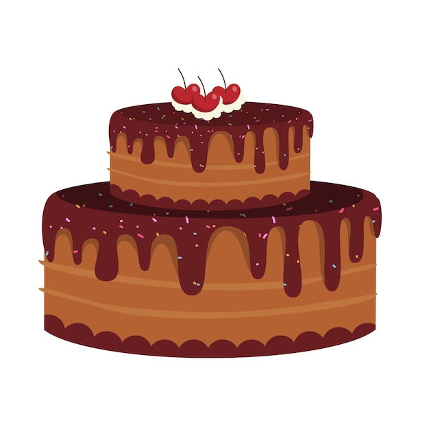 Decadente pastel de cumpleaños de chocolate con elegantes coberturas