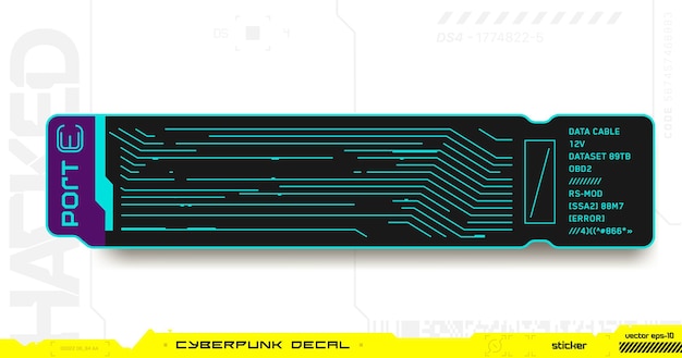 Decalque de puerto de Cyberpunk