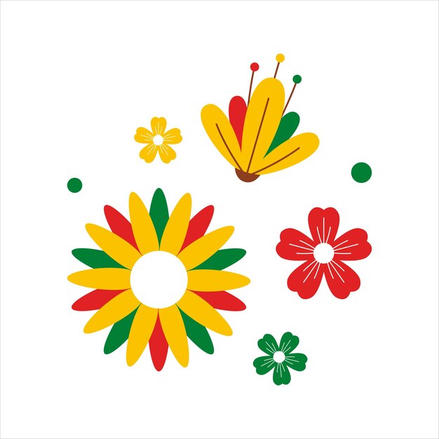 decimosexta colección de elementos de diseño de flores