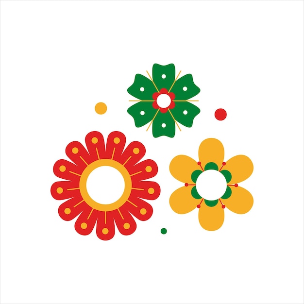 decimosexta colección de elementos de diseño de flores
