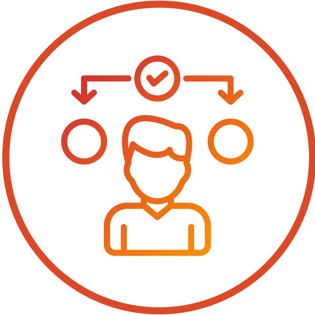 Decisión de diseño vectorial Hacer estilo de icono