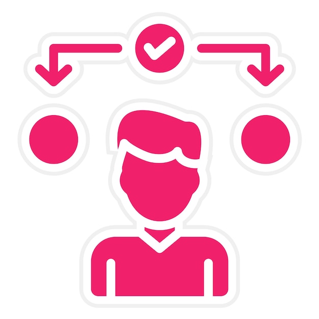 Decisión de diseño vectorial Hacer estilo de icono