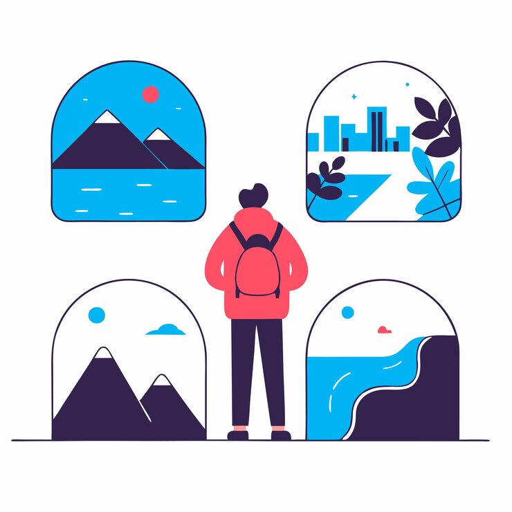 Vector decisiones de viaje