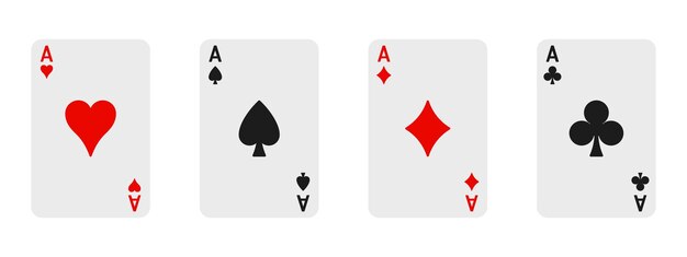 Deck de cartas de juego en fondo blanco Ilustración vectorial