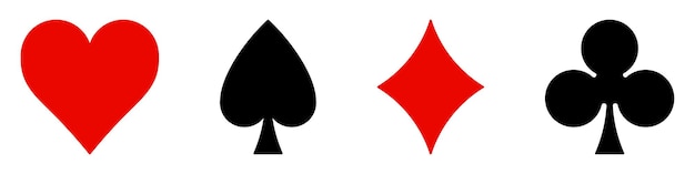 Deck de cartas de juego en fondo blanco Ilustración vectorial