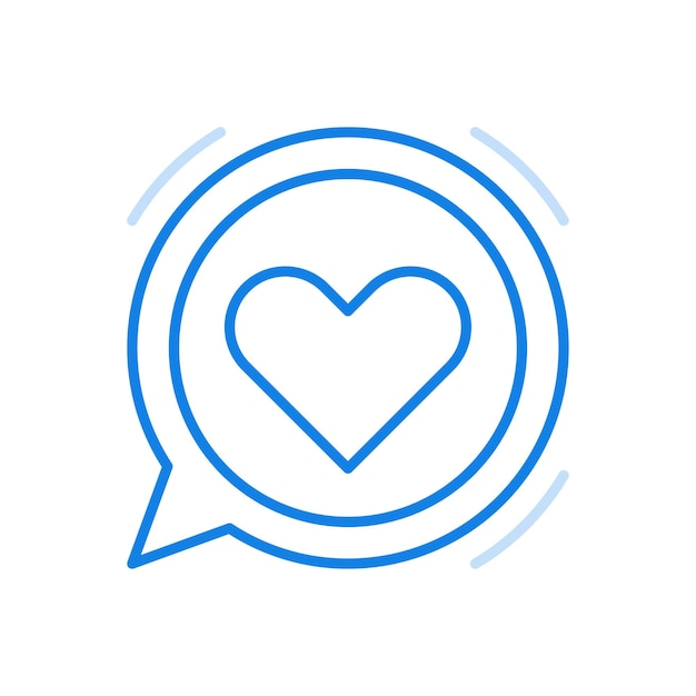 Declaración de amor vector línea icono Relación romántica personas con reconocimiento mutuo