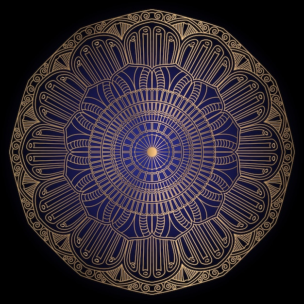 Vector decoración de adorno de fondo de mandala de lujo. mandala para imprimir