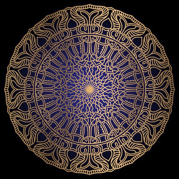 Vector decoración de adorno de fondo de mandala de lujo. mandala para imprimir