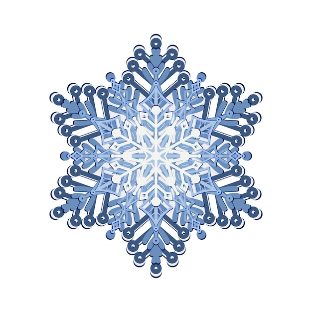 Decoración de adornos de copos de nieve de Navidad de varias capas