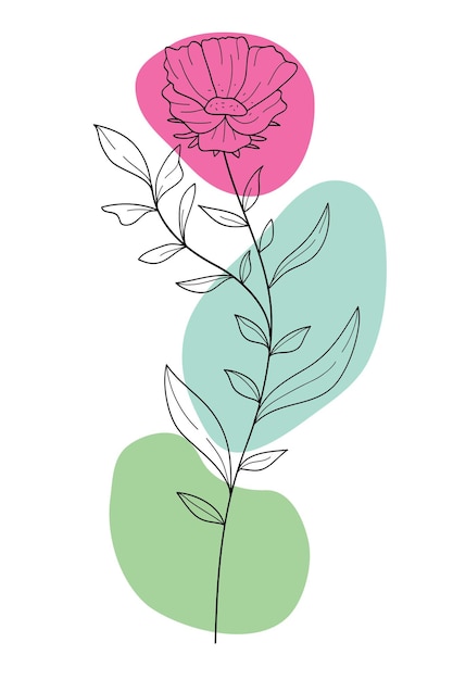 Decoración de arte de pared Boho cartel impresible aislado sobre fondo blanco Ilustración vectorial