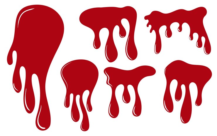 Vector decoración de artesanías de halloween con salpicaduras de sangre goteante