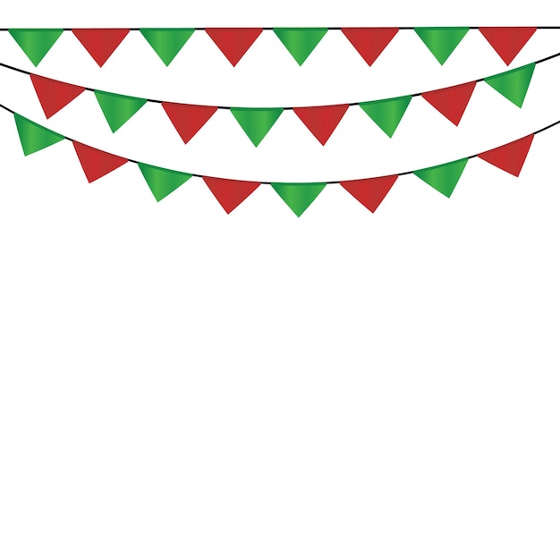 Decoración de banderas Celebración de celebración patriótica Fondo Carnaval guirnaldas de colores