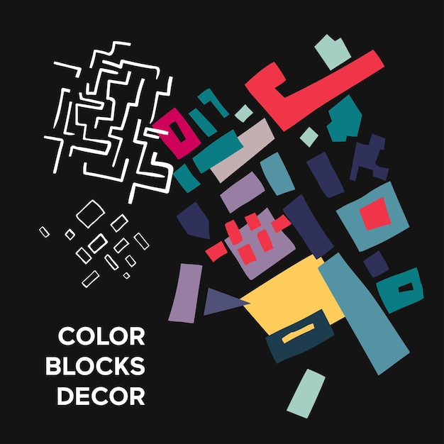 Decoración de bloques de color para la decoración de paredes