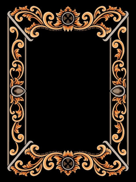 Decoración de boda con adorno de marco de lujo