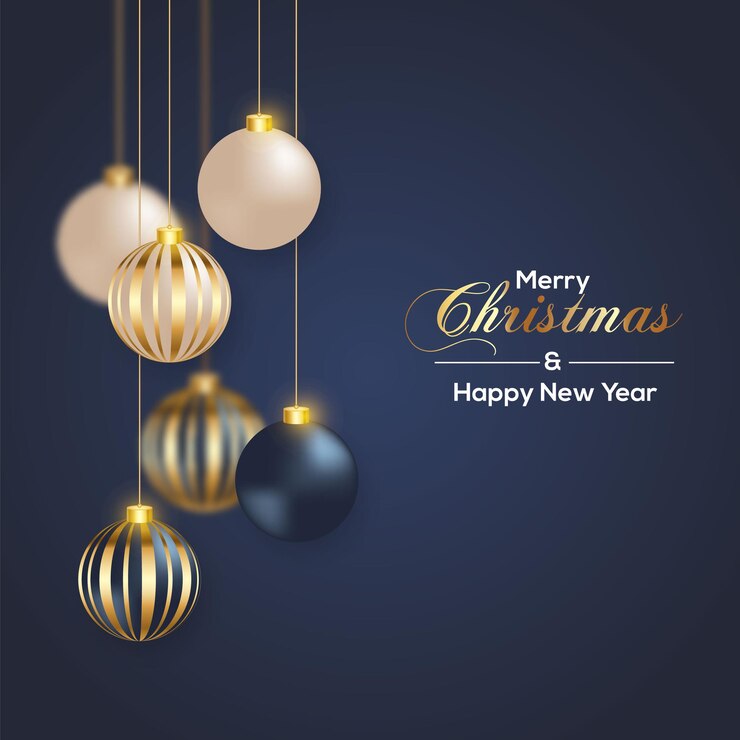 Vector decoración de bolas navideñas con estilo de color oscuro
