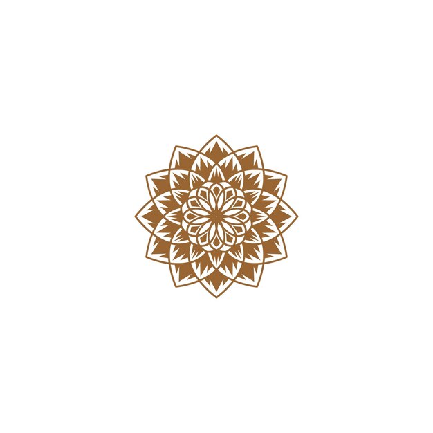 Decoración del círculo marrón del vector del mandala