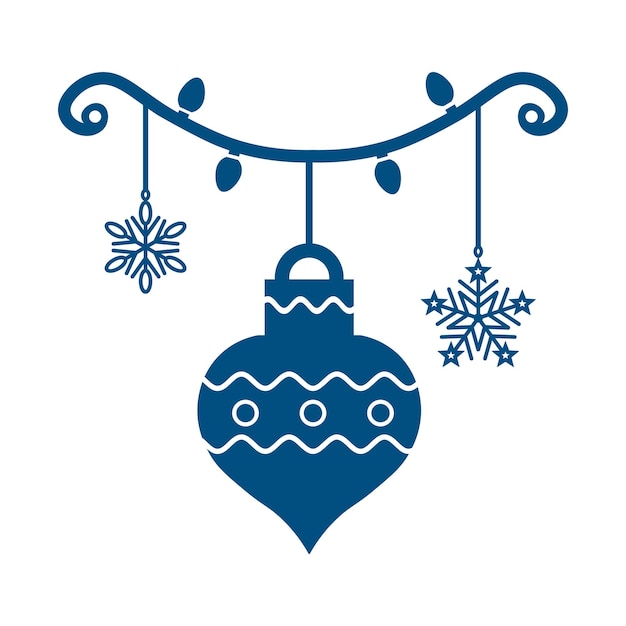 Decoración colgante de bolas de Navidad.