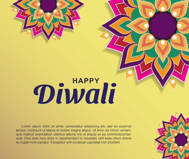 Decoración colorida diwali