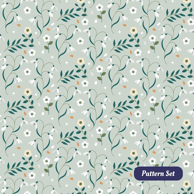 decoración de diseño de patrones de flores