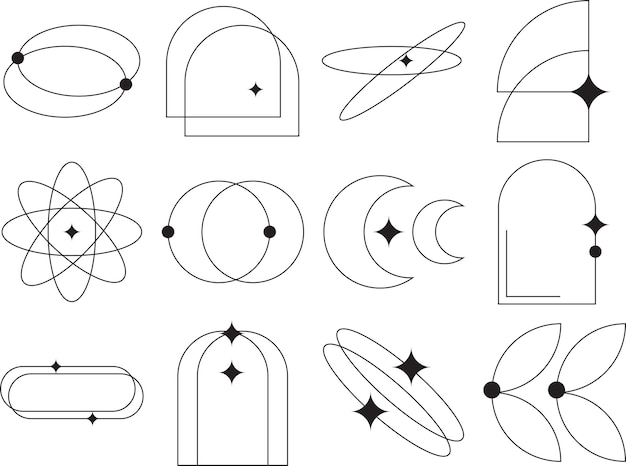 Decoración de elementos ornamentales de forma monolínica minimalista