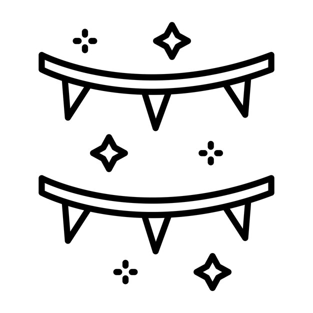 Decoración Estilo de ilustración vectorial de la fiesta
